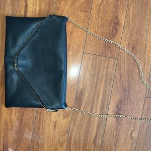Black Gold Chain Purse